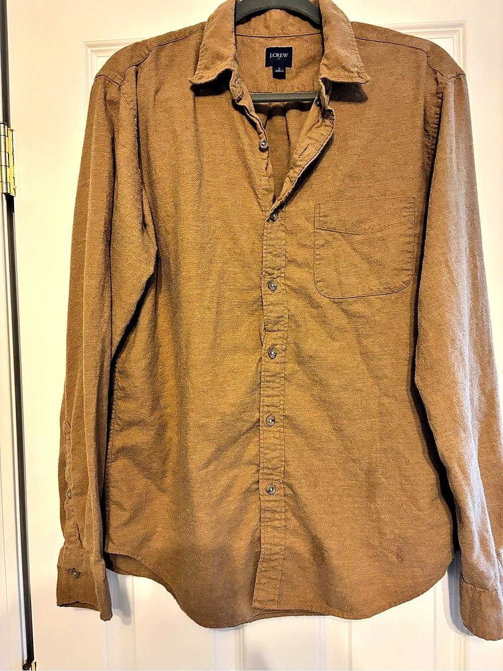 J.CREW Men's Button Down Shirt in Brown